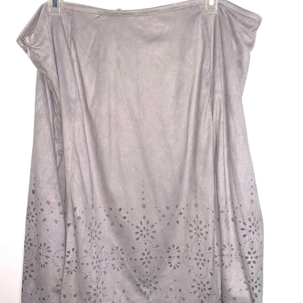 Cato Skirt Gray Lined Eyelet 20W NWT